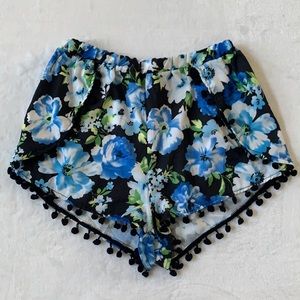 Pure Hype Floral Print High Waist Petal Shorts